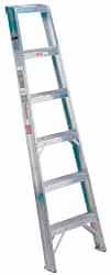 Made in USA - 8 Ft. High, Type IA Rating, Aluminum Shelf Ladder - Americas Industrial Supply