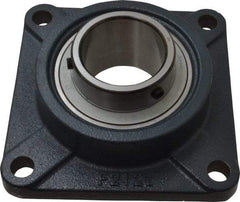 Value Collection - 2-7/16" ID, 6-7/8" OAW x 6-7/8" OAL x 6-7/8" OAH 4-Bolt High Temperature Flange Bearing - 7,970 Lb Static Cap, 11,550 Lb Dyn Cap, 5-5/8" Btw Mnt Hole Ctrs, 1-9/64" Base-to-Ctr Ht, Cast Iron - Americas Industrial Supply