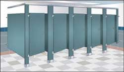 Bradley - Washroom Partition Steel Pilaster - 10 Inch Wide x 79-13/16 Inch High, ADA Compliant Stall Compatibility - Americas Industrial Supply