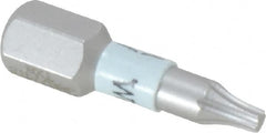 Wera - 1/4" Drive T8 Torx Screwdriver Bit - 1" OAL, Insert Bit - Americas Industrial Supply