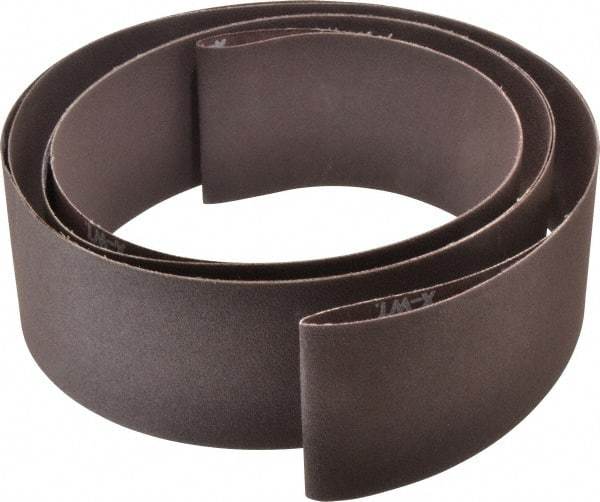 Norton - 3" Wide x 132" OAL, 120 Grit, Aluminum Oxide Abrasive Belt - Aluminum Oxide, Fine, Coated, X Weighted Cloth Backing, Series R228 - Americas Industrial Supply
