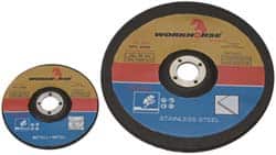 Value Collection - 9" Diam x 1/8" Thick x 5/8-11 Threaded Arbor, Type 27 Depressed Center Wheel - 6,600 Max RPM - Americas Industrial Supply