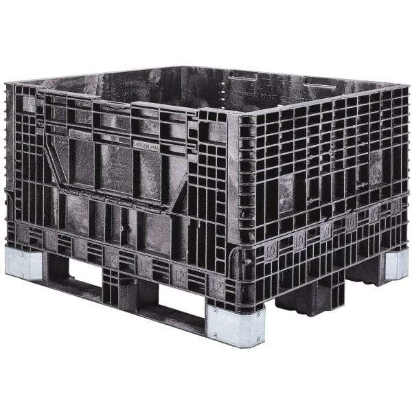 Akro-Mils - 47-5/8" Long x 39-3/4" Wide x 33-7/8" High Polyethylene Collapsible Bulk Box Container with 2 Gates - 2,500 Lb. Load Capacity - Americas Industrial Supply