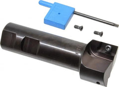 Kyocera - 1-1/2" Cut Diam, 0.64" Max Depth of Cut, 1" Shank Diam, 4" OAL, Indexable Square Shoulder End Mill - APET 1604 Inserts, Weldon Shank, 90° Lead Angle, Through Coolant - Americas Industrial Supply