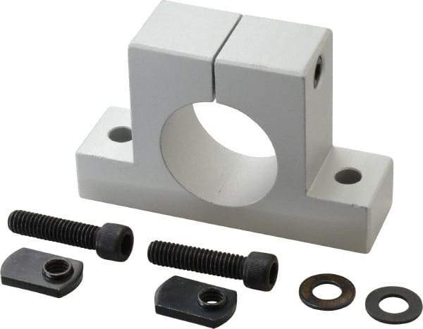 80/20 Inc. - 3-7/8 Inch Wide x 2-1/2 Inch High x 1-1/8 Inch Deep Single Horizontal Base - 1.505 Inch Hole x 0.328 Inch Bolt Hole Diameter - Americas Industrial Supply