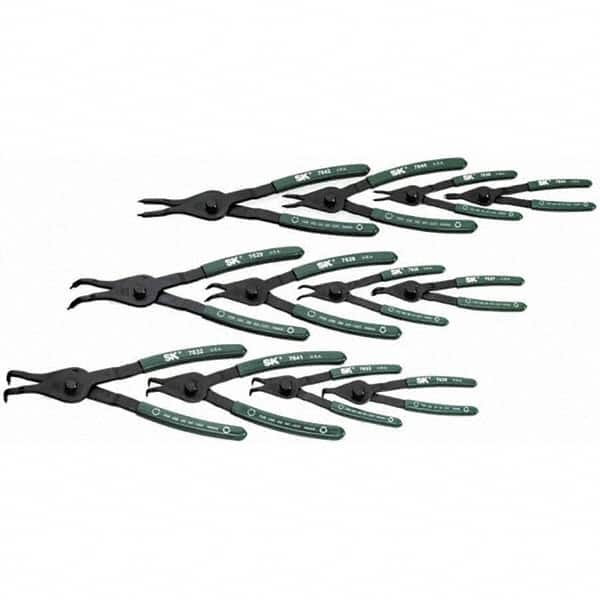 SK - 12 Piece, Convertible Retaining Ring Pliers Set - Comes in Plastic Case - Americas Industrial Supply