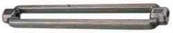 Made in USA - 36,000 Lb Load Limit, 2" Thread Diam, 6" Take Up, Steel Stub & Stub Turnbuckle - 11-1/4" Body Length, 2-7/16" Neck Length, 22" Closed Length - Americas Industrial Supply