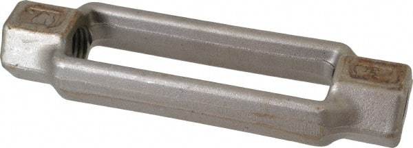 Made in USA - 15,200 Lb Load Limit, 1-1/4" Thread Diam, 6" Take Up, Steel Turnbuckle Body Turnbuckle - 9-1/2" Body Length, 1-3/4" Neck Length, 19" Closed Length - Americas Industrial Supply