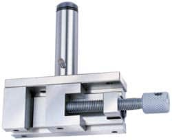 Accupro - 1.962 Jaw Opening Capacity, 42.93mm Jaw Height, Toolmaker's Vise - Flat Jaw, 123mm OAL x 38.1mm OAW x 4.54" OAH - Americas Industrial Supply