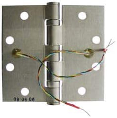 Stanley - 4-1/2" Long x 4-1/2" Wide Steel Full Mortise, Concealed Electric Commercial Hinge - Americas Industrial Supply