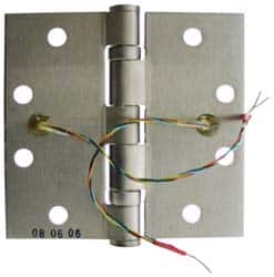 Stanley - 4-1/2" Long x 4-1/2" Wide Steel Full Mortise, Concealed Electric Commercial Hinge - Americas Industrial Supply