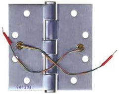 Stanley - 4-1/2" Long x 4-1/2" Wide Steel Full Mortise, Concealed Electric Commercial Hinge - Americas Industrial Supply
