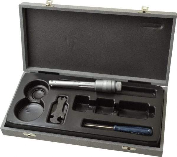 TESA Brown & Sharpe - 0.5 to 0.6", 3" Gage Depth, Mechanical Inside Hole Micrometer - 0.0002" Graduation, Ratchet Stop Thimble - Americas Industrial Supply