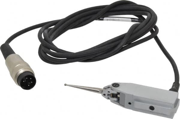 TESA Brown & Sharpe - 0.0118 Inch Maximum Measurement, Ball Bearing Type, Lever Gage Head - 90mm Body Length, 0.2% Linearity, 0.10 Micro m Repeatability, 2m Cable Length, 6.56 Ft. Cable Length, Angle, Miniature Size - Americas Industrial Supply