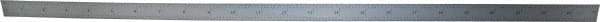 Mitutoyo - 24" Long, 1/100, 1/64, 1/50, 1/32" Graduation, Flexible Stainless Steel Rule - 16R Graduation Style, 3/4" Wide, Silver, Satin Chrome Finish - Americas Industrial Supply