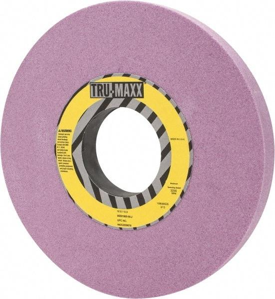 Tru-Maxx - 10" Diam x 3" Hole x 1" Thick, J Hardness, 60 Grit Surface Grinding Wheel - Aluminum Oxide, Type 1, Medium Grade, 3,250 Max RPM, Vitrified Bond, No Recess - Americas Industrial Supply