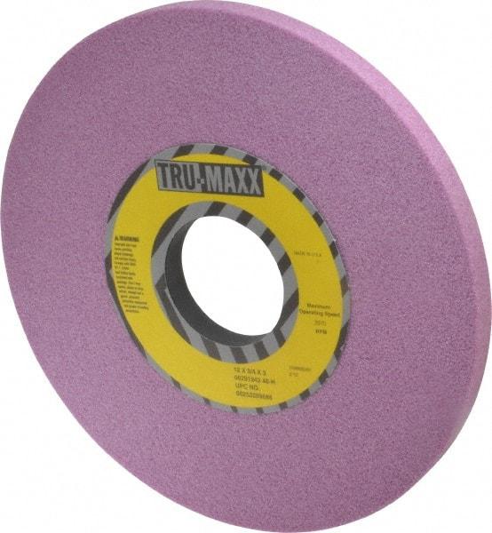 Tru-Maxx - 12" Diam x 3" Hole x 3/4" Thick, H Hardness, 46 Grit Surface Grinding Wheel - Aluminum Oxide, Type 1, Coarse Grade, 2,070 Max RPM, Vitrified Bond, No Recess - Americas Industrial Supply