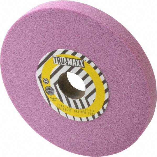 Tru-Maxx - 7" Diam x 1-1/4" Hole x 3/4" Thick, K Hardness, 46 Grit Surface Grinding Wheel - Aluminum Oxide, Type 1, Coarse Grade, 3,600 Max RPM, Vitrified Bond, No Recess - Americas Industrial Supply