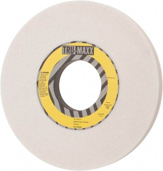 Tru-Maxx - 10" Diam x 3" Hole x 3/4" Thick, I Hardness, 60 Grit Surface Grinding Wheel - Aluminum Oxide, Type 1, Medium Grade, 3,250 Max RPM, Vitrified Bond, No Recess - Americas Industrial Supply
