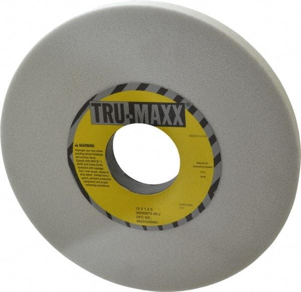 Tru-Maxx - 12" Diam x 3" Hole x 1" Thick, J Hardness, 46 Grit Surface Grinding Wheel - Aluminum Oxide, Type 1, Coarse Grade, 2,705 Max RPM, Vitrified Bond, No Recess - Americas Industrial Supply