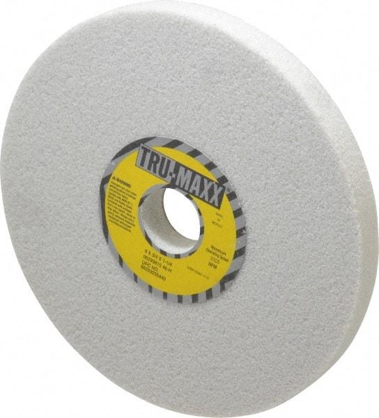 Tru-Maxx - 8" Diam x 1-1/4" Hole x 3/4" Thick, H Hardness, 46 Grit Surface Grinding Wheel - Aluminum Oxide, Type 1, Coarse Grade, 3,105 Max RPM, Vitrified Bond, No Recess - Americas Industrial Supply