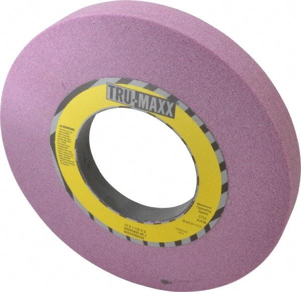 Tru-Maxx - 12" Diam x 5" Hole x 1-1/2" Thick, J Hardness, 46 Grit Surface Grinding Wheel - Aluminum Oxide, Type 5, Coarse Grade, 2,705 Max RPM, Vitrified Bond, One-Side Recess - Americas Industrial Supply