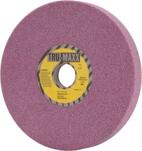 Tru-Maxx - 8" Diam x 1-1/4" Hole x 1" Thick, I Hardness, 46 Grit Surface Grinding Wheel - Aluminum Oxide, Type 5, Coarse Grade, 3,105 Max RPM, Vitrified Bond, One-Side Recess - Americas Industrial Supply