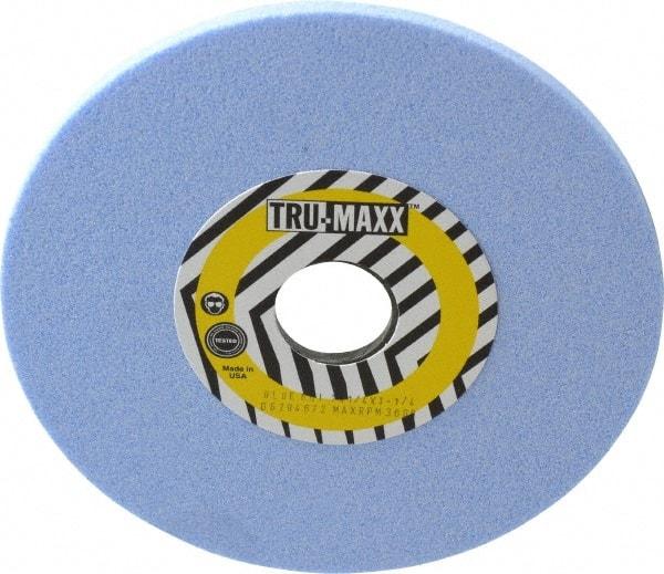 Tru-Maxx - 7" Diam x 1-1/4" Hole x 1/4" Thick, I Hardness, 60 Grit Surface Grinding Wheel - Ceramic, Type 1, Medium Grade, 3,600 Max RPM, Vitrified Bond, No Recess - Americas Industrial Supply