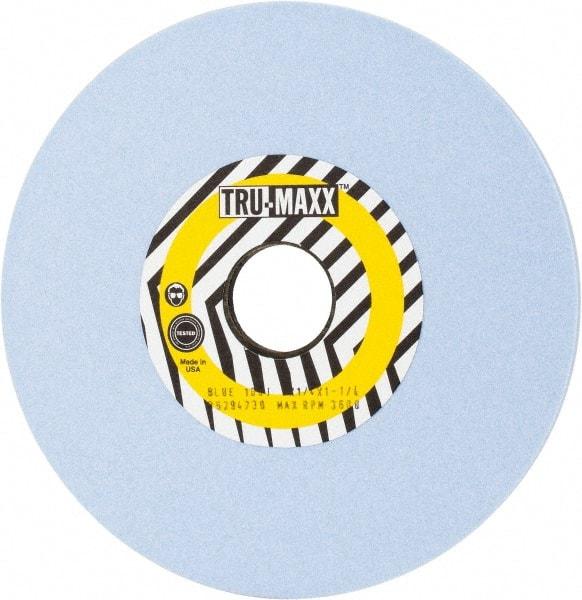 Tru-Maxx - 7" Diam x 1-1/4" Hole x 1/4" Thick, J Hardness, 100 Grit Surface Grinding Wheel - Ceramic, Type 1, Fine Grade, 3,600 Max RPM, Vitrified Bond, No Recess - Americas Industrial Supply