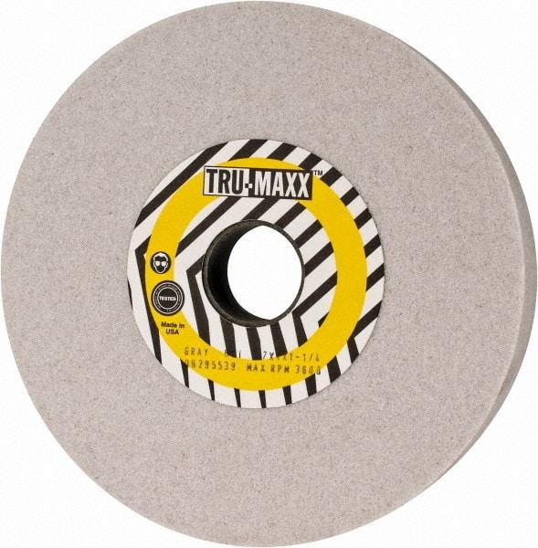 Tru-Maxx - 7" Diam x 1-1/4" Hole x 1" Thick, I Hardness, 60 Grit Surface Grinding Wheel - Aluminum Oxide, Type 1, Medium Grade, 3,600 Max RPM, Vitrified Bond, No Recess - Americas Industrial Supply