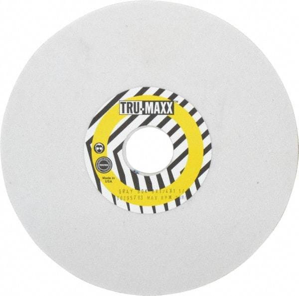 Tru-Maxx - 8" Diam x 1-1/4" Hole x 1/4" Thick, K Hardness, 80 Grit Surface Grinding Wheel - Aluminum Oxide, Type 1, Medium Grade, 3,600 Max RPM, Vitrified Bond, No Recess - Americas Industrial Supply