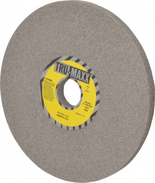 Tru-Maxx - 8" Diam x 1-1/4" Hole x 1/2" Thick, H Hardness, 60 Grit Surface Grinding Wheel - Aluminum Oxide, Type 1, Medium Grade, 3,600 Max RPM, Vitrified Bond, No Recess - Americas Industrial Supply