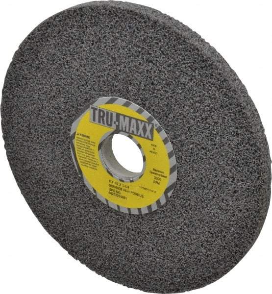 Tru-Maxx - 8" Diam x 1-1/4" Hole x 1/2" Thick, H Hardness, 46 Grit Surface Grinding Wheel - Aluminum Oxide, Type 1, Coarse Grade, 3,600 Max RPM, Vitrified Bond, No Recess - Americas Industrial Supply