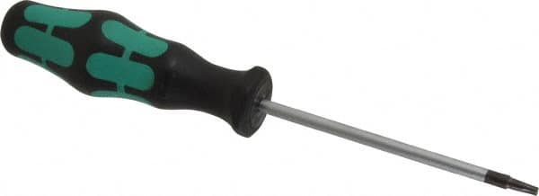Wera - T10 Torx Driver - 3-5/32" Blade Length, 6-11/32" OAL, Ergonomic Handle - Americas Industrial Supply