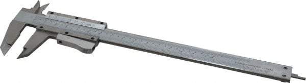 Value Collection - 0 to 6" Stainless Steel Vernier Caliper - 0.02mm Graduation, 1.6" Jaw Depth, 0.0012" Accuracy, Includes Depth, Inside Diameter, Outside Diameter, Step - Americas Industrial Supply