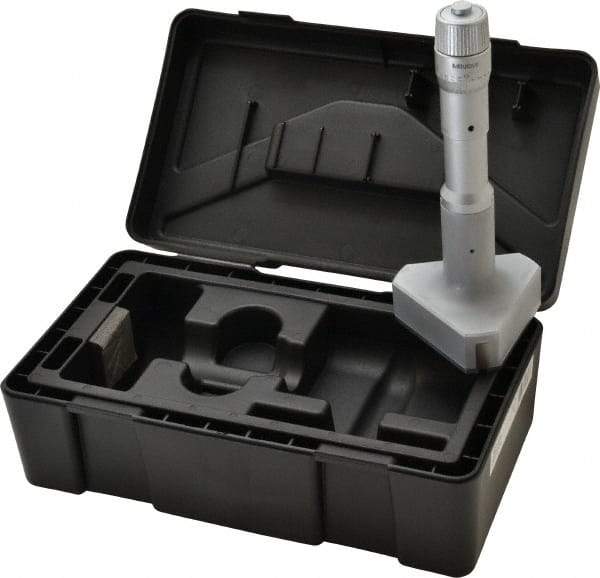 Mitutoyo - 3 to 3-1/2", Mechanical Inside Hole Micrometer - 0.0002" Graduation, 0.00015" Accuracy, Ratchet Stop Thimble - Americas Industrial Supply