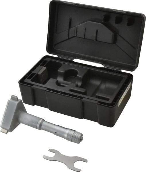 Mitutoyo - 3-1/2 to 4", Mechanical Inside Hole Micrometer - 0.0002" Graduation, 0.00015" Accuracy, Ratchet Stop Thimble - Americas Industrial Supply