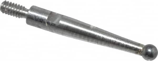 SPI - 0.08" Ball Diam, Carbide, Ball Test Indicator Contact Point - 0.7" Contact Point Length, Use with Mitutoyo Test Indicators - Americas Industrial Supply