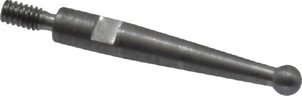 SPI - 0.08" Ball Diam, Steel, Ball Test Indicator Contact Point - 0.7" Contact Point Length, Use with Mitutoyo Test Indicators - Americas Industrial Supply