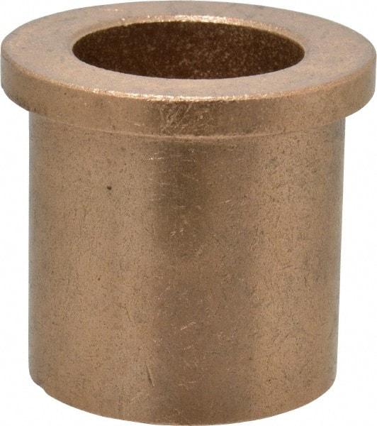 Boston Gear - 1" Inside x 1-3/8" Outside Diam, Oil Impregnated Bronze Sleeve Bearing - 1-5/8" Flange Outside Diam, 3/16" Flange Thickness, 1-1/2" OAL - Americas Industrial Supply