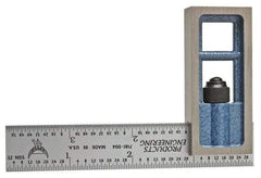 PEC Tools - 4 Inch Long, 4R Double Square - 1/64, 1/32, 1/16 and 1/8 Inch Graduation, Hardened Steel - Americas Industrial Supply