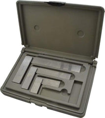 TESA Brown & Sharpe - 3 Piece, 1-1/2, 3, 4 Inch Base Length, 2, 4, 6 Inch Blade Length, Square Set - Accuracy Up to 0.0006 Inches, Steel, Includes Case - Americas Industrial Supply