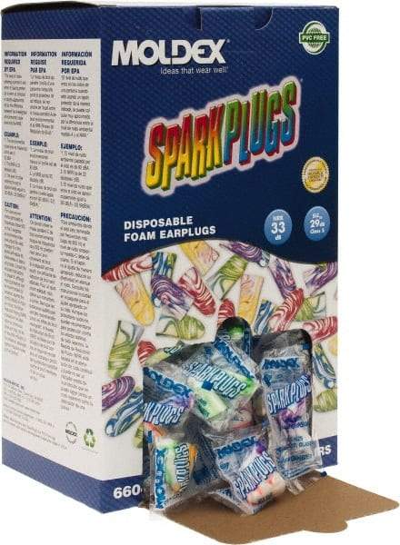 Moldex - Disposable, Uncorded, 33 dB, Taper End Earplugs - Bright Green, 200 Pairs - Americas Industrial Supply