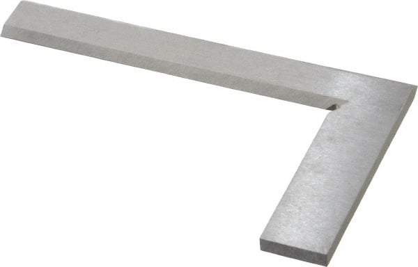 Value Collection - 5" Blade Length, 3" Base Length Steel Square - 0.0013" Accuracy, Beveled Edge - Americas Industrial Supply