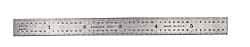 Starrett - 6" Long, 1/64, 1/32, Letter & Wire Drill Size Equivalency Table Graduation, Flexible Spring Steel Rule - 10R Graduation Style, 3/4" Wide, Silver, Satin Chrome Finish - Americas Industrial Supply