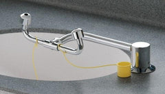 Bradley - Deck Mount, Eye & Face Wash Station - 1/2" Inlet, 30 to 90 psi Flow, 0.4 GPM Flow Rate - Americas Industrial Supply