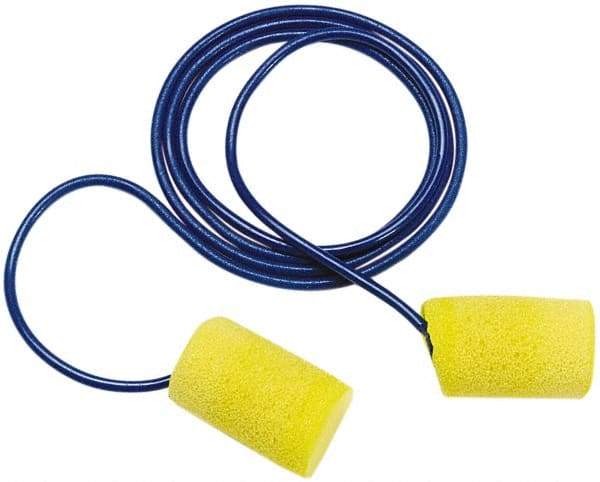 3M - Disposable, Corded, 29 dB, Barrel Earplugs - Yellow, 200 Pairs - Americas Industrial Supply