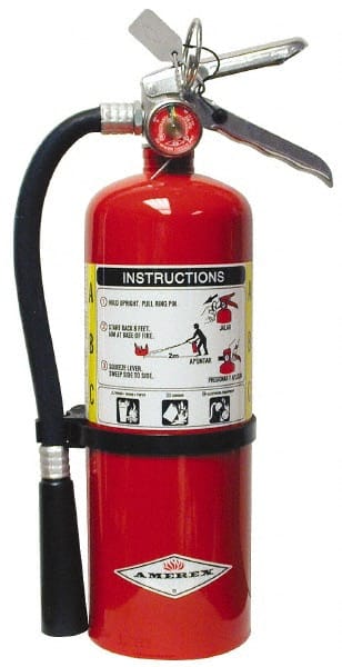Amerex - 5 Lb, 2-A:10-B:C Rated, Dry Chemical Fire Extinguisher - Americas Industrial Supply