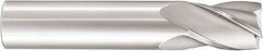 SGS - 7mm, 12mm LOC, 8mm Shank Diam, 50mm OAL, 4 Flute, Solid Carbide Square End Mill - Single End, TiCN Finish, Spiral Flute, 30° Helix, Centercutting, Right Hand Cut, Right Hand Flute, Series 16M - Americas Industrial Supply