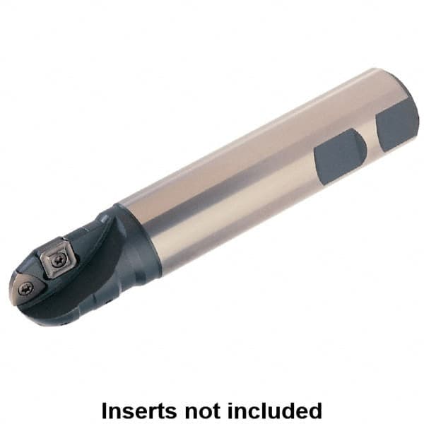 Kennametal - 2" Cut Diam, 2.1" Max Depth of Cut, 2" Shank Diam, 8.66" OAL, Indexable Ball Nose End Mill - 5" Head Length, Straight Shank, 4.347 Toolholder - Americas Industrial Supply